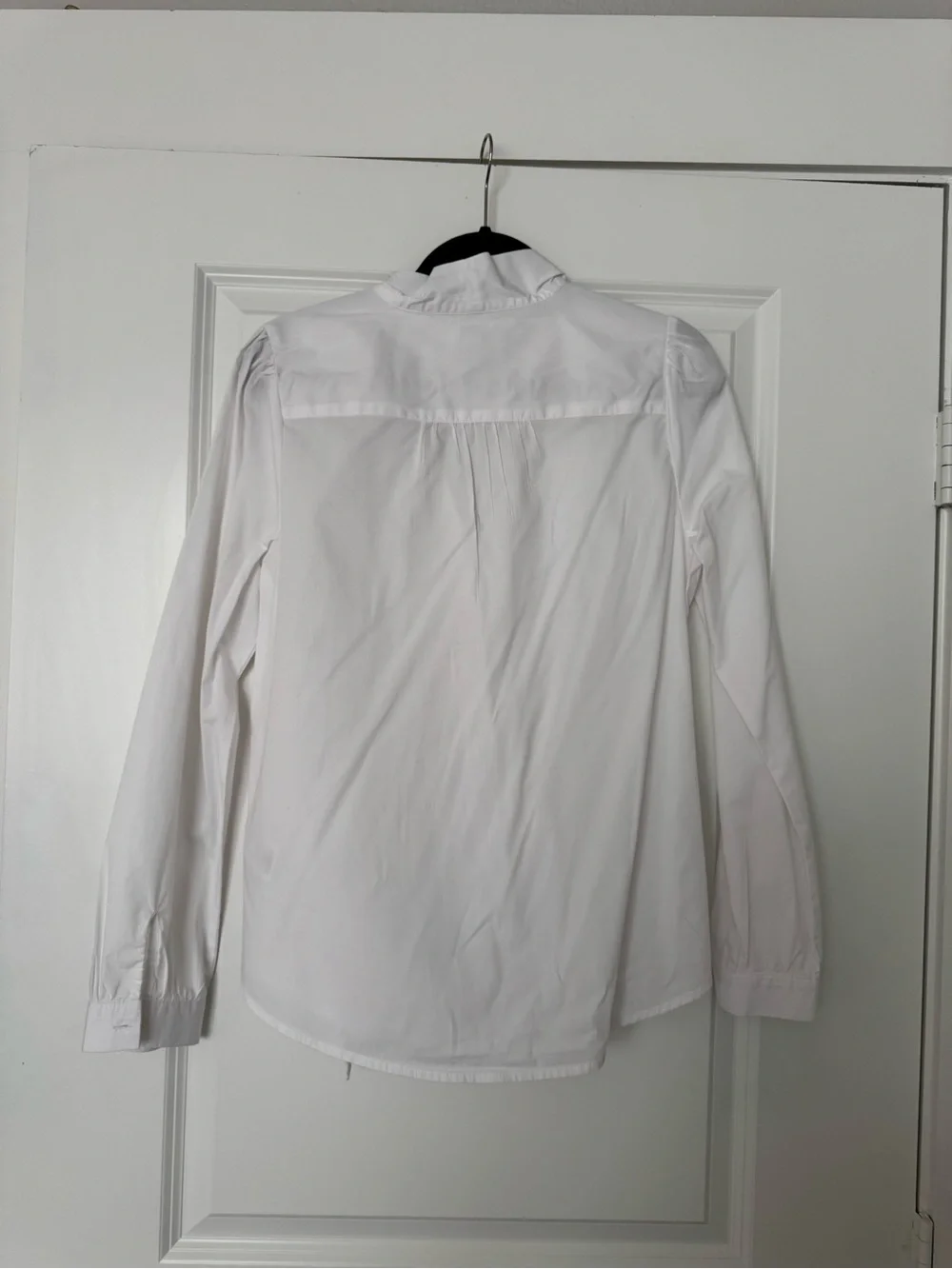 J. Crew Women's White Button-Up Tie-Neck Shirt